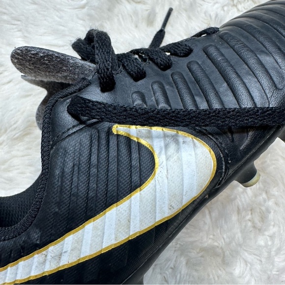 Nike Tiempo Rio 4 Cleats Black & White Size 1 - Picture 12 of 16